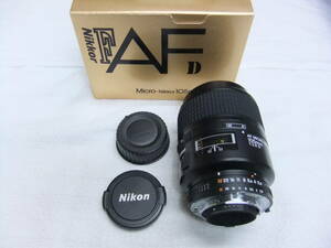 美品 Nikon ニコン AF Micro Nikkor 105mm F2.8D 単焦点 マクロレンズ 元箱付