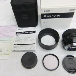 シグマ SIGMA 30mm F1.4 DC HSM ART EFマウント キヤノン用 フィルター,元箱付 カビ,クモリなしの画像1