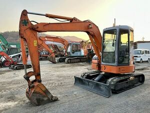  Hitachi HITACHI cabin shovel EX55UR-3. 5 ton Class. speed. 1224 hour. rubber caterpillar. trade in . possibility.