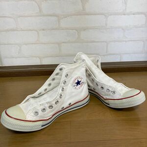 25.5㎝ CONVERSE(コンバース)ALL STAR HI M7650 OPTICAL WHITE ハイカットスニーカー 白