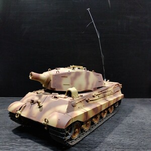 当時物 組済 古い タミヤ TAMIYA 小鹿 ドイツ 重戦車 キングタイガー TIGER 1/6 ラジコン レトロ ビンテージ 1981年 レア 希少 現状品にて