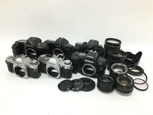 ☆ フィルム一眼レフカメラ まとめ 1 ☆ Canon AE-1 + AV-1 + EOS 7 + EOS-1N + T90 + Nikon F90 他レンズ5本 キャノン ニコン