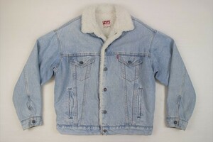 80's USA製 Levi's 70609-0234 リーバイス デニムボアジャケット M アイスブルー