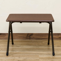 折りたたみテーブル 48cm×40cm コンパクト ミニデスク サイドテーブル 木製 UYS-03 ウォールナット(WAL)_画像5