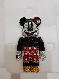 CRYSTAL DECORATE MINNIE MOUSE BE@RBRICK 100％