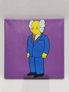 【模写】KAWS Untitled Kimpson acrylic on canvas #4 20x20CM