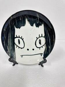 [ факсимиле ] Nara прекрасный .Yoshitomo Nara Ceramic украшение тарелка PLATE Diam. 20CM #3