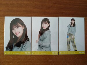 乃木坂46 伊藤純奈 会場限定生写真 2019.August-Ⅱ 開襟シャツ 3枚コンプ