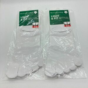 新品　未使用品　デサント　5本指　ソックス　25cm~27cm ×2セット