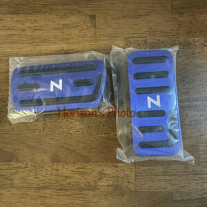 N シリーズ ペダル カバー アルミ ブルー 青 車 内装 カスタム ホンダ ワゴン ボックス HONDA N-BOX N-ONE N-WGN N-VAN JF JG JH JJ