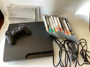 SONY PlayStation3 160G CECH-3000A チャコール・ブラック／ゲームソフト9個　♪