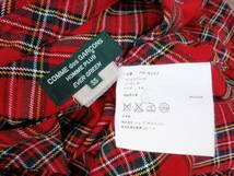 日本製　コムデギャルソン　HOMME PLUS（オムプラス）　EVER GREEN（エバーグリーン）　赤チェック柄のデザインネルシャツ　サイズM?_画像5