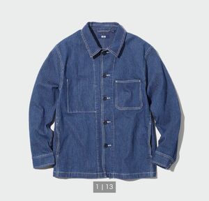 【ユニクロ】デニムワークジャケット Mサイズ ブルー