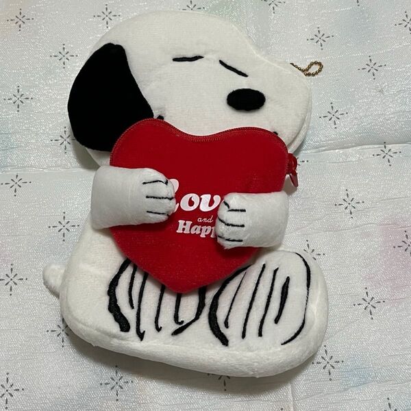 リンネル 付録のみ snoopy スヌーピー ふわふわ w ポーチ 小物入れ キーホルダー 