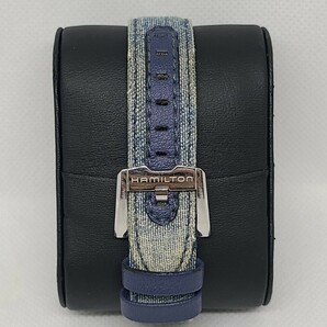 ★付属品全付 HAMILTON Ventura denim ハミルトン ベンチュラ デニム メンズ 腕時計 ウォッチ クォーツ ビジネス 中古★ジャンク扱いの画像7