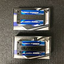 SUNPADOW LA0003H 7.6V/4000mAh/100C Blueリポバッテリー （ショート）_画像1