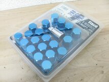 [107857-]送料一律520円 Fixed 337586 盗難防止 ロックナット 軽合金ジュラルミン M12×P1.25 ブルー スバル/スズキ/日産車用 テーパー座_画像1