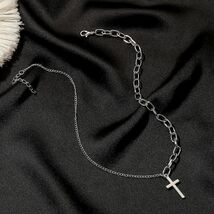 ♪ シンプル 十字架 ネックレス ♪ ジュエリー ペンダント オシャレ チェーン レディース ネックレス アクセサリー 銀 z8_画像9