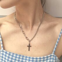 ♪ シンプル 十字架 ネックレス ♪ ジュエリー ペンダント オシャレ チェーン レディース ネックレス アクセサリー 銀 z8_画像7
