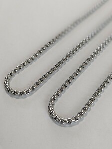 *2 pcs set . profit! made of stainless steel Venetian chain * thickness :2mm* length :50cm man and woman use silver color [ new goods / unused ] free shipping 