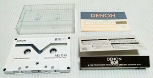 当時物　メタルカセットテープ　DENON　MG-X 90　メタルテープ　カセットテープ　使用済み　中古