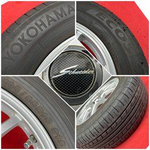 A-TECH SCHNEIDER シュナイダー 15インチ×6J 4穴 PCD100 +43社外YOKOHAMA 195/65R15ラジアル4本。コンパクトカー等に。21年式タイヤ。の画像7