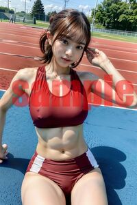 pure 陸上女子 アスリート女子 ラミネート加工A4サイズ 匿名配送 美人ポスター 高品質 track a1019