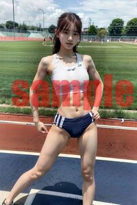 pure 陸上女子 アスリート女子 ラミネート加工A4サイズ 匿名配送 美人ポスター 高品質 track a1047