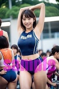 pure 陸上女子 アスリート女子 ラミネート加工A4サイズ 匿名配送 美人ポスター 高品質 track a014