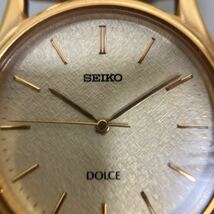 SEIKO DOLCE セイコー ドルチェ 8J41-6100 クォーツ 腕時計 ゴールド文字盤 3針 _画像3