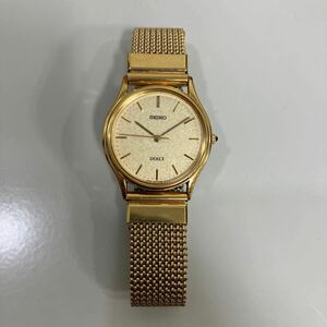 SEIKO DOLCE セイコー ドルチェ 8J41-6100 クォーツ 腕時計 ゴールド文字盤 3針 