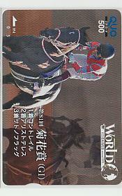  Special 2-j926 horse racing navy blue Trail QUO card 