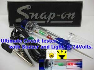 即落!スナップオン*サーキットテスター/ブザー&ライト(6-24V)／Circuit tester with Buzzer and Light／Bland：Neiko