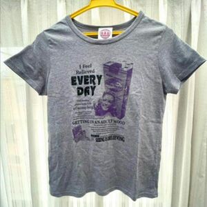 薄紫色Tシャツ パープル O・A・G everyday 半袖 古着 プリント ヴィンテージ