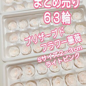 まとめ売り　６３輪　プリザーブドフラワー花材　花材　薔薇　バラ　ばら　ローズ　フラワーアレンジメント　sサイズ　材料　プリザーブド