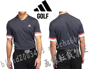 ■新品【adidas GOLF】アディダスゴルフ クール&ドライ HEAT RDY 高通気性素材 半袖シャツ■GR/O