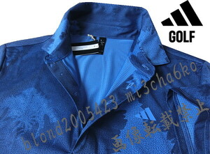 ■新品【adidas GOLF】アディダスゴルフ ラージフラワー柄 吸湿性&通気性 半袖ポロシャツ■BL/L