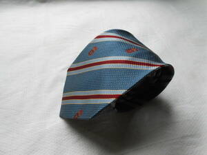 E5美品CHANELシャネルロゴマーク付きストライプ柄厚手ネクタイ
