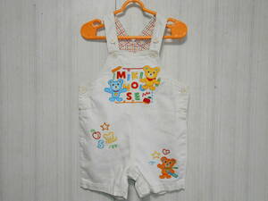  Miki House gorgeous embroidery attaching pretty coveralls rompers 90.T90-G13 white 