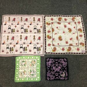  prompt decision ANNA SUI Anna Sui handkerchie towel handkerchie 4 pieces set 