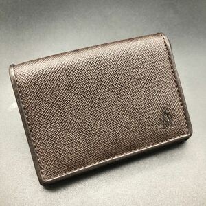 即決 dunhill ダンヒル カードケース 名刺入れ ブラウン