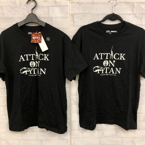 即決 新品 UNIQLO ユニクロ UT 進撃の巨人 半袖Tシャツ 2枚セット