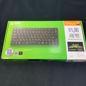 ★大阪/店舗受け取り可★美品 サンワサプライ ワイヤレスキーボード SKB-WL36BK 使用数回 抗菌素材 薄型 動作OK 電池付き★