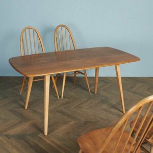 [78231]レア Ercol プランクテーブル エルム アーコール ダイニングテーブル 英国 ヴィンテージ 木製 シンプル ナチュラル ビンテージ