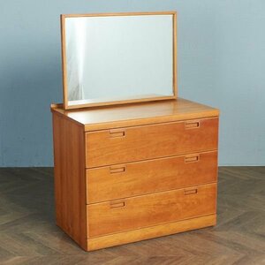 [78657] England Vintage dresser 3 step chest western style chest mirror stand dresser storage Britain Vintage do lower cheeks wooden 