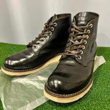 【即決】RED WING レッドウィング アイリッシュセッター 9870 クロンダイク 茶芯 黒 ブラック プレーントゥ犬タグ 7.5D REDWING ウイング_画像1