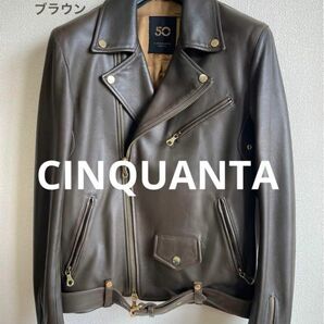 CINQUANTA 美品　 ダブルライダース レザー ダブルライダースジャケット 羊革