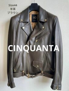 CINQUANTA 美品　 ダブルライダース レザー ダブルライダースジャケット 羊革