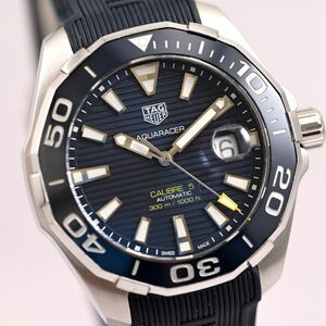 タグホイヤー アクアレーサー Tag Heuer Aquaracer Calibre 5 Blue WAY201B Automatic Wristwatch $P43-507-7