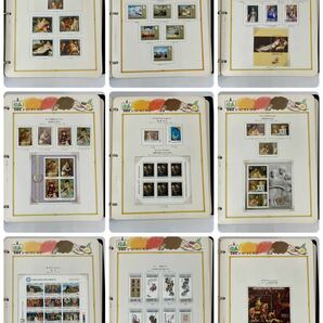 VOSTOK POSTAGE STAMP ALBUM ボストーク 海外切手 絵画コレクション 83リーフ 未使用切手 コレクション保管品の画像2